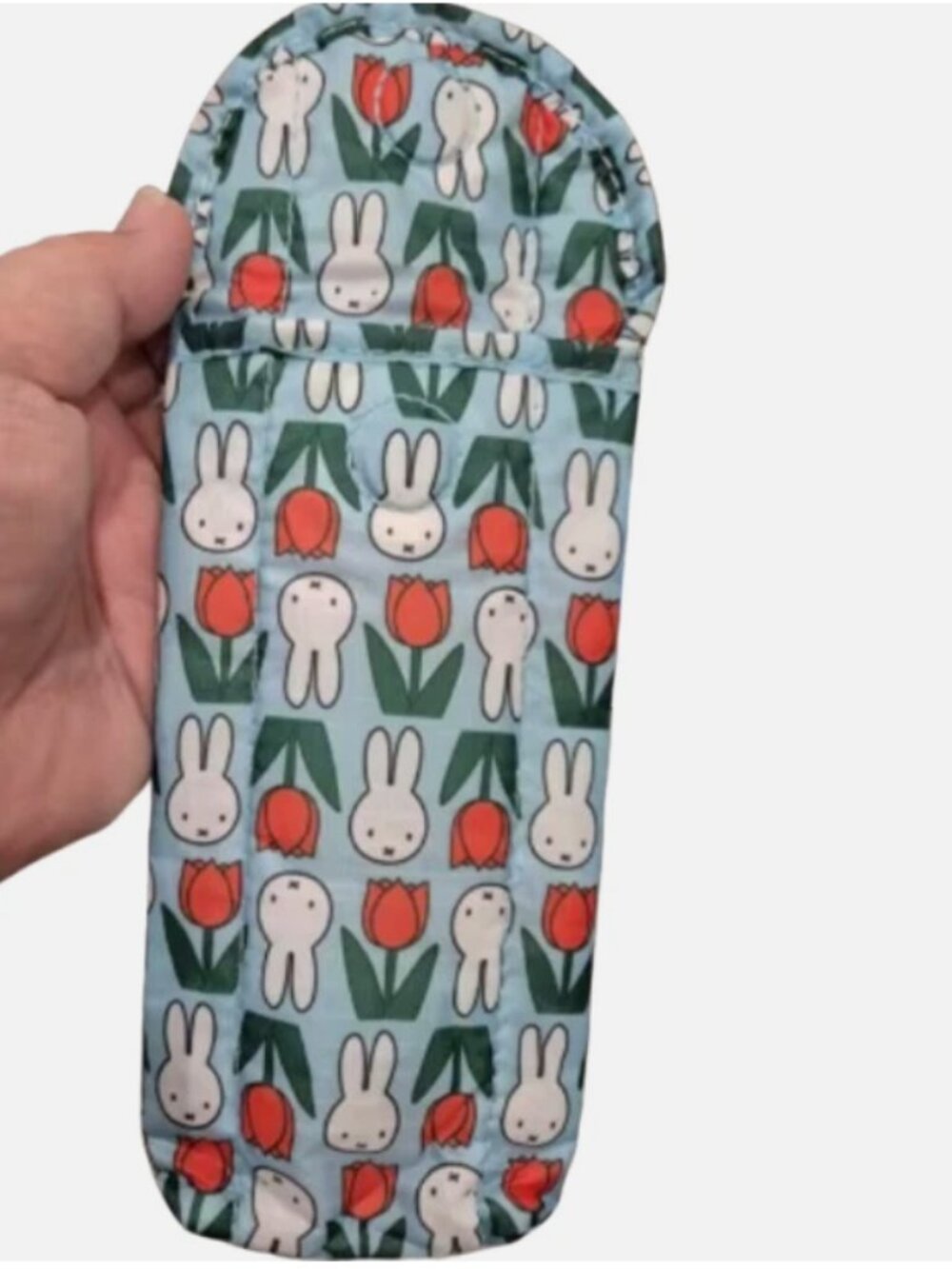 Rabbit Miffy Glasses Case Blue Puffy Cute Soft Eyeglass Sleeve Kawaii Gift Pouch - Picture 3 of 3